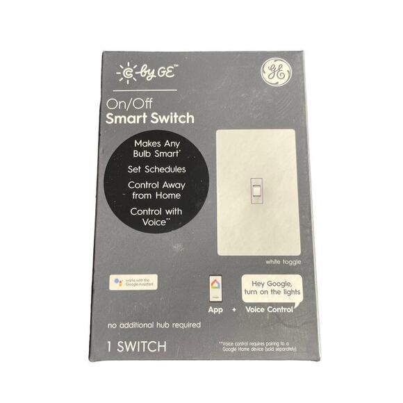 NEW! GE on/off Smart Switch. All Bulbs. Schedules/voice control. - Picture 1 of 3
